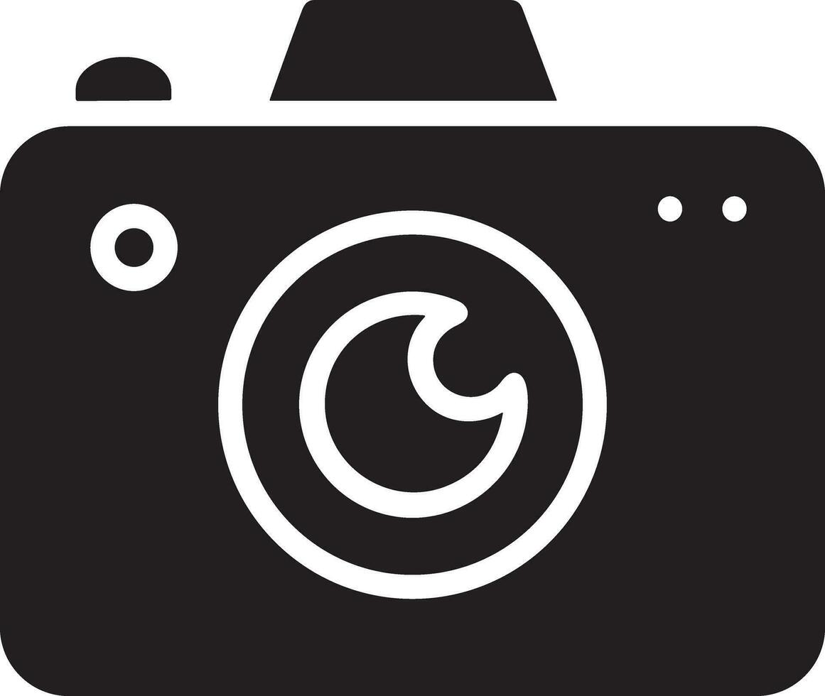 Camera photography icon symbol vector image. Illustration of multimedia photographic lens graphic design image