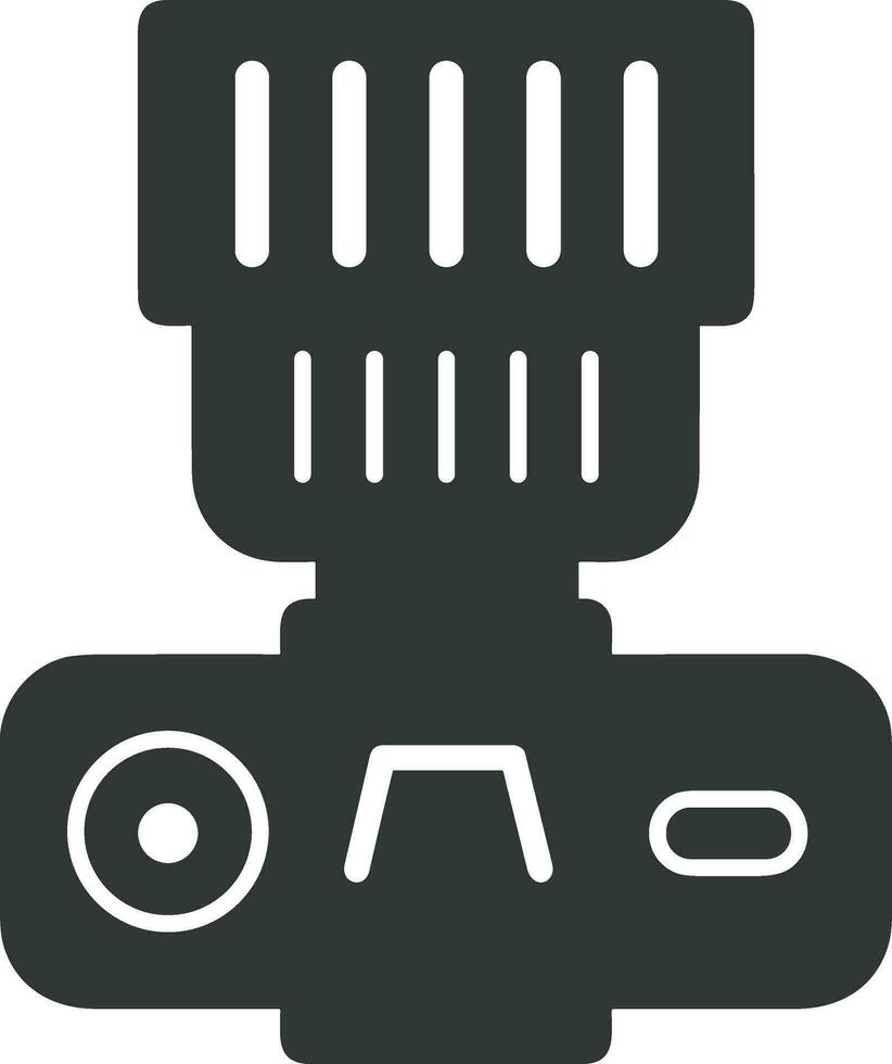 Camera photography icon symbol vector image. Illustration of multimedia photographic lens graphic design image