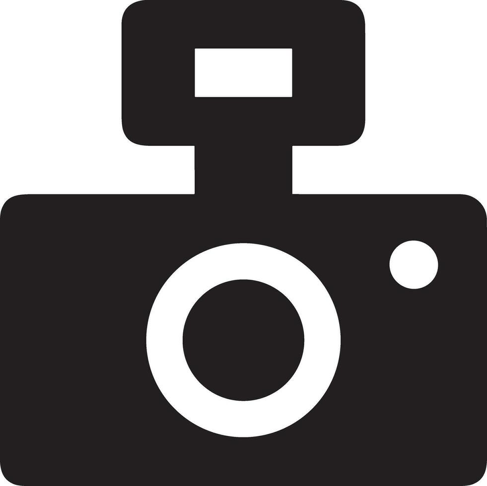 Camera photography icon symbol vector image. Illustration of multimedia photographic lens graphic design image