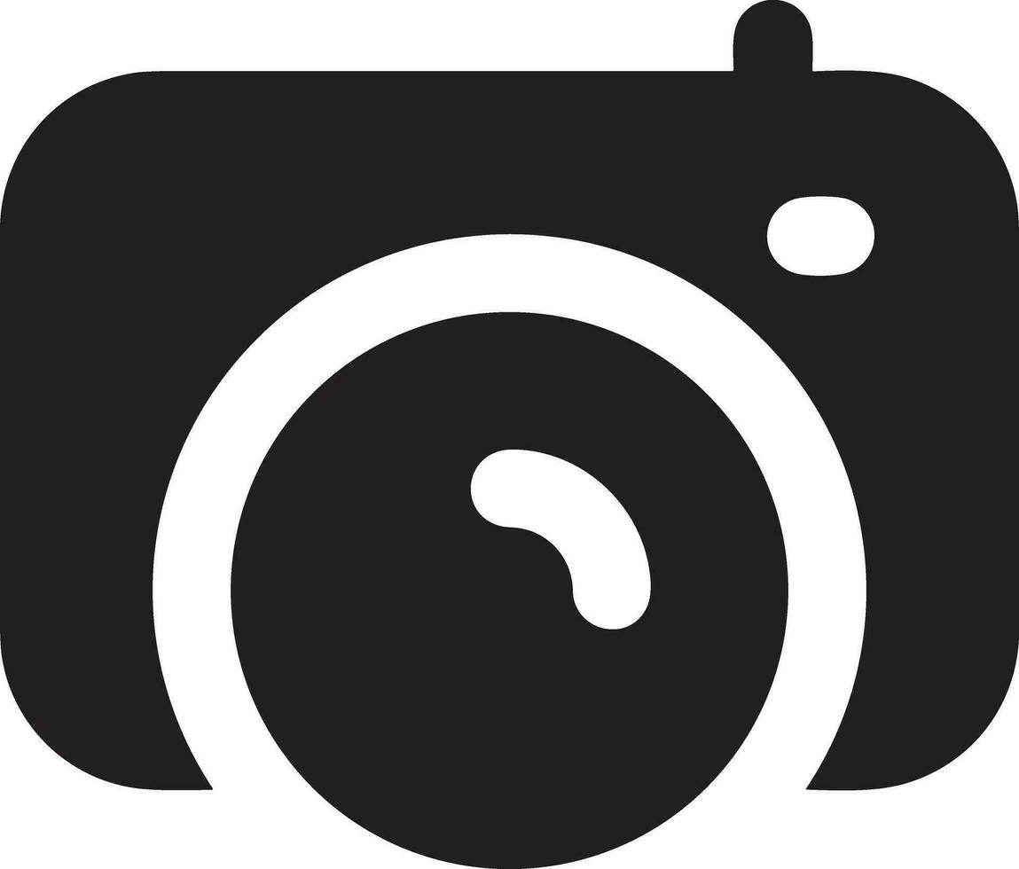 Camera photography icon symbol vector image. Illustration of multimedia photographic lens graphic design image