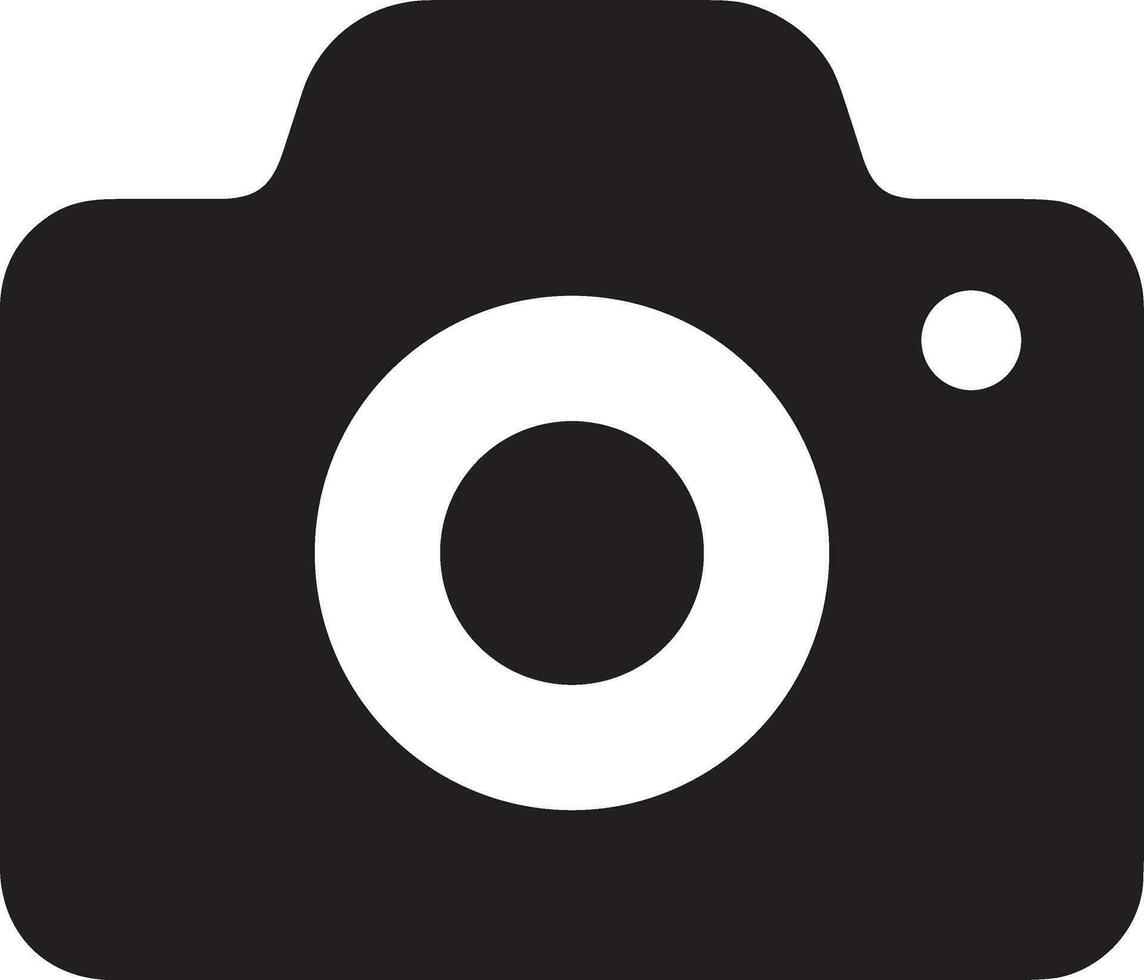 Camera photography icon symbol vector image. Illustration of multimedia photographic lens graphic design image