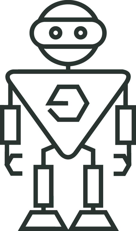 Artificial Intelligence icon symbol vector image. Illustration of the brain robot learning human smart algorithm design image.