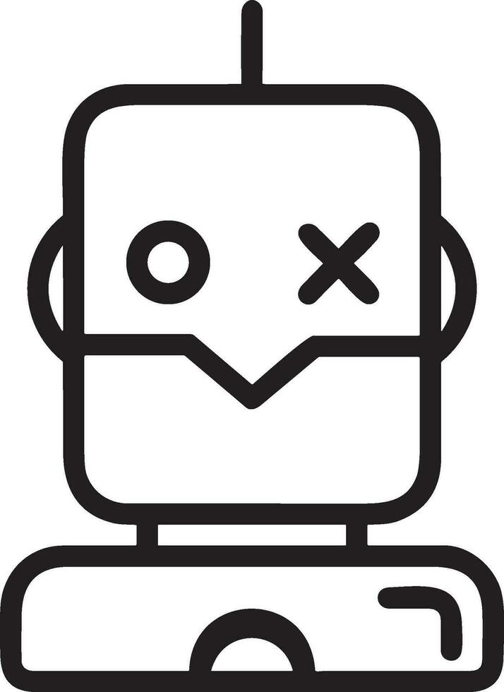 Artificial Intelligence icon symbol vector image. Illustration of the brain robot learning human smart algorithm design image.