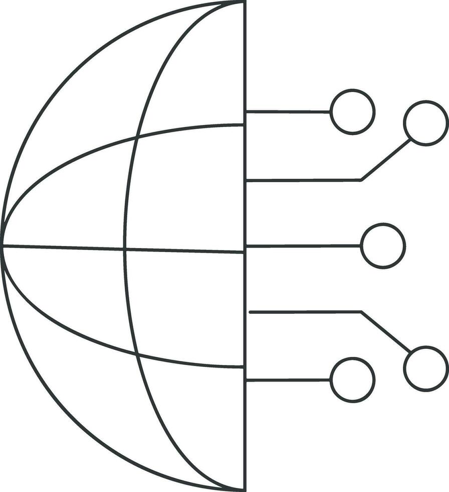 Artificial Intelligence icon symbol vector image. Illustration of the brain robot learning human smart algorithm design image.