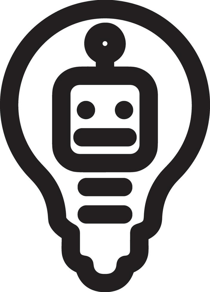 Artificial Intelligence icon symbol vector image. Illustration of the brain robot learning human smart algorithm design image.