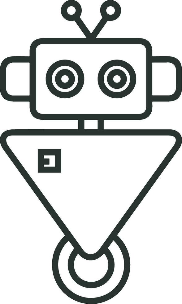 Artificial Intelligence icon symbol vector image. Illustration of the brain robot learning human smart algorithm design image.
