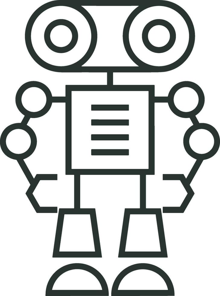 Artificial Intelligence icon symbol vector image. Illustration of the brain robot learning human smart algorithm design image.