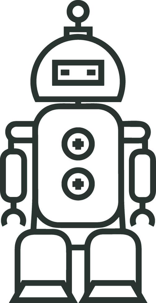Artificial Intelligence icon symbol vector image. Illustration of the brain robot learning human smart algorithm design image.