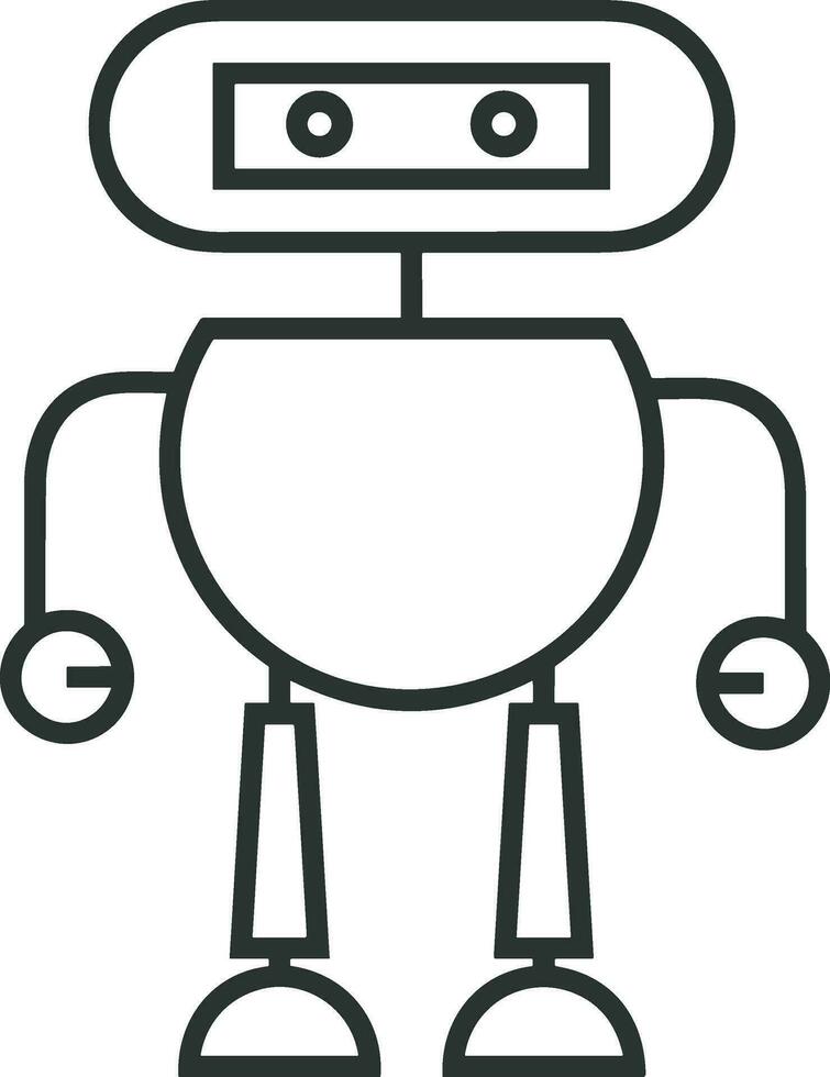 Artificial Intelligence icon symbol vector image. Illustration of the brain robot learning human smart algorithm design image.