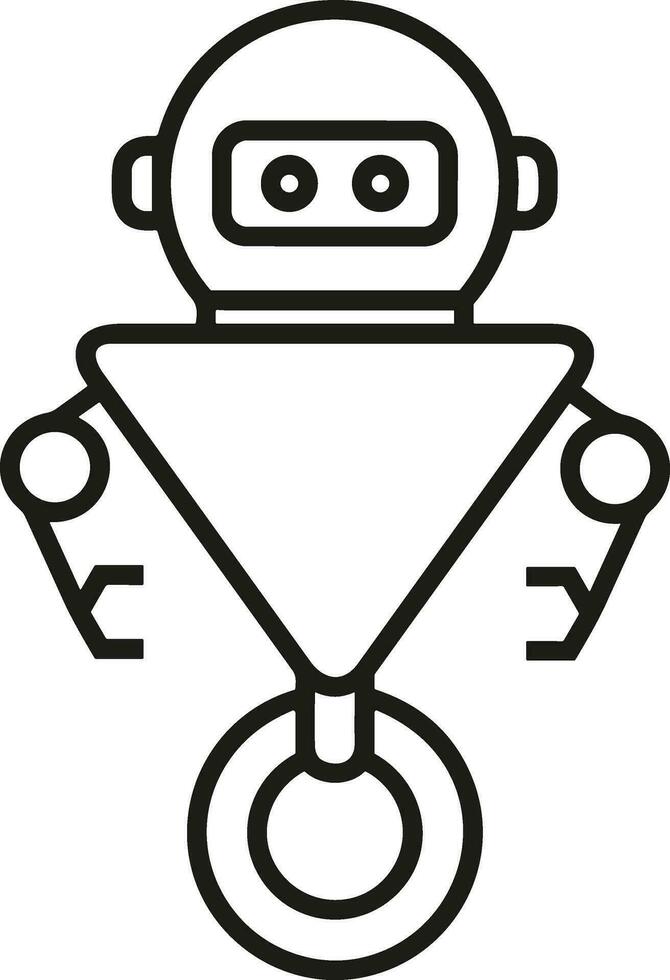 Artificial Intelligence icon symbol vector image. Illustration of the brain robot learning human smart algorithm design image.