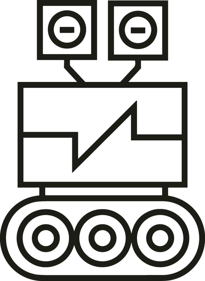 Artificial Intelligence icon symbol vector image. Illustration of the brain robot learning human smart algorithm design image.