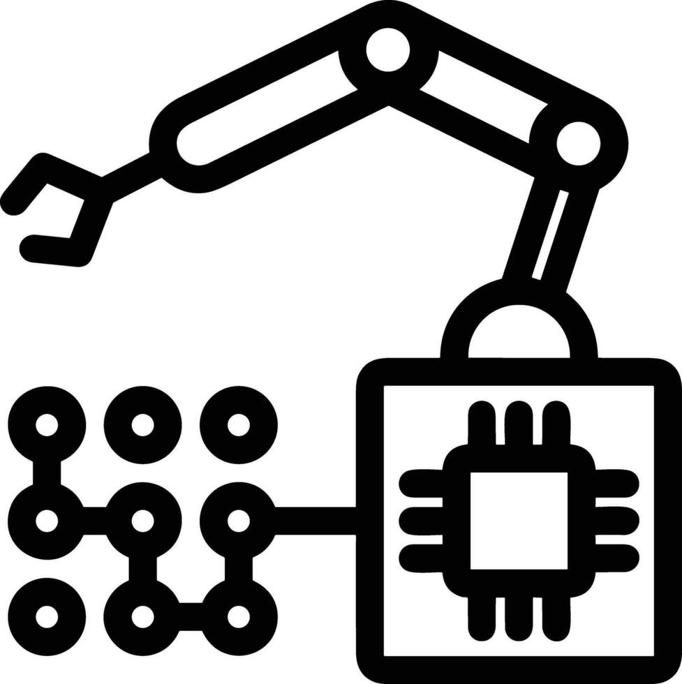 Artificial Intelligence icon symbol vector image. Illustration of the brain robot learning human smart algorithm design image.