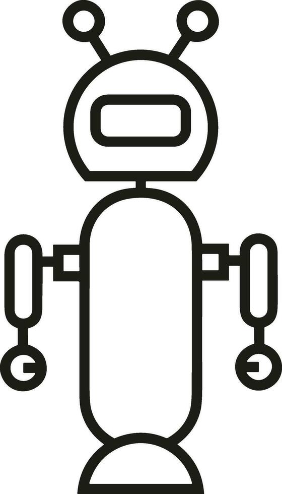 Artificial Intelligence icon symbol vector image. Illustration of the brain robot learning human smart algorithm design image.