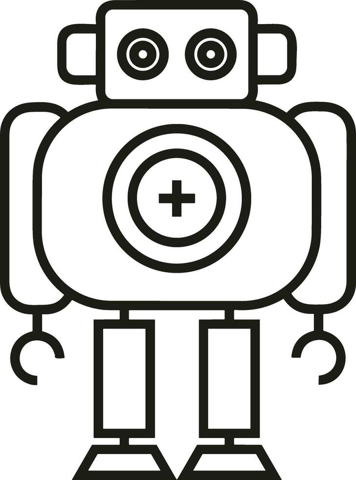 Artificial Intelligence icon symbol vector image. Illustration of the brain robot learning human smart algorithm design image.