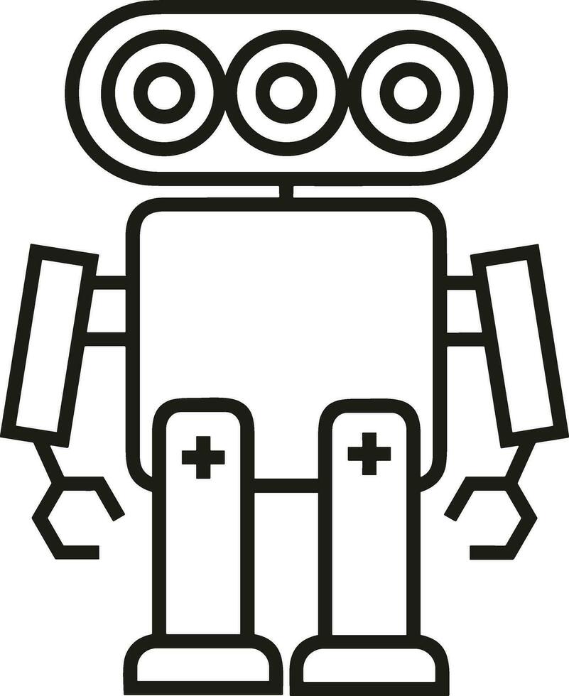 Artificial Intelligence icon symbol vector image. Illustration of the brain robot learning human smart algorithm design image.