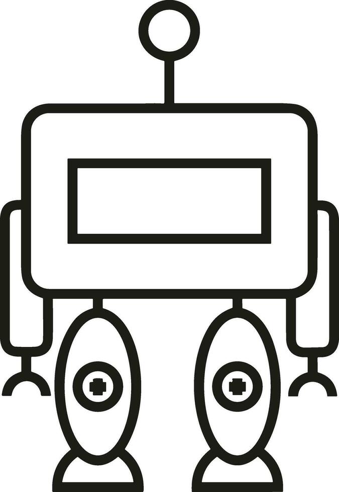 Artificial Intelligence icon symbol vector image. Illustration of the brain robot learning human smart algorithm design image.