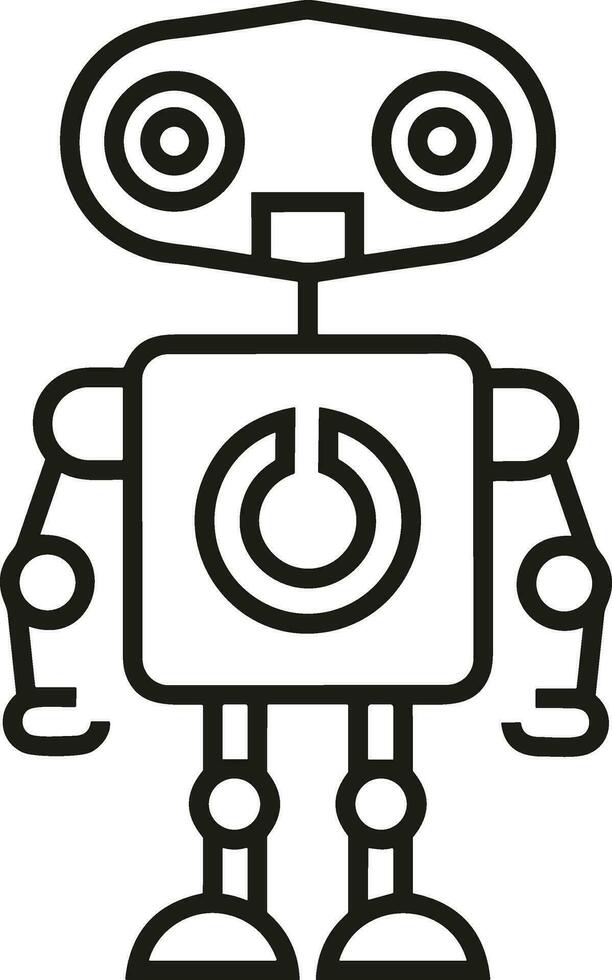 Artificial Intelligence icon symbol vector image. Illustration of the brain robot learning human smart algorithm design image.