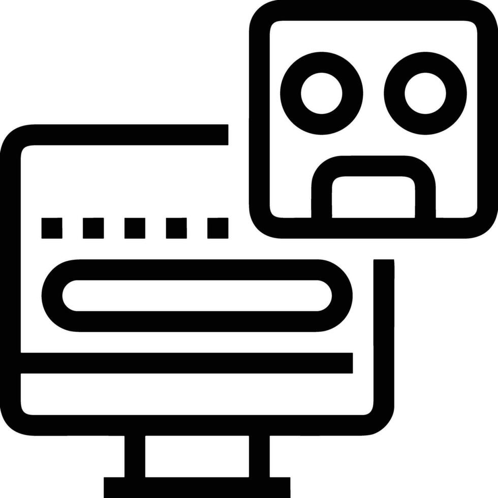 Artificial Intelligence icon symbol vector image. Illustration of the brain robot learning human smart algorithm design image.