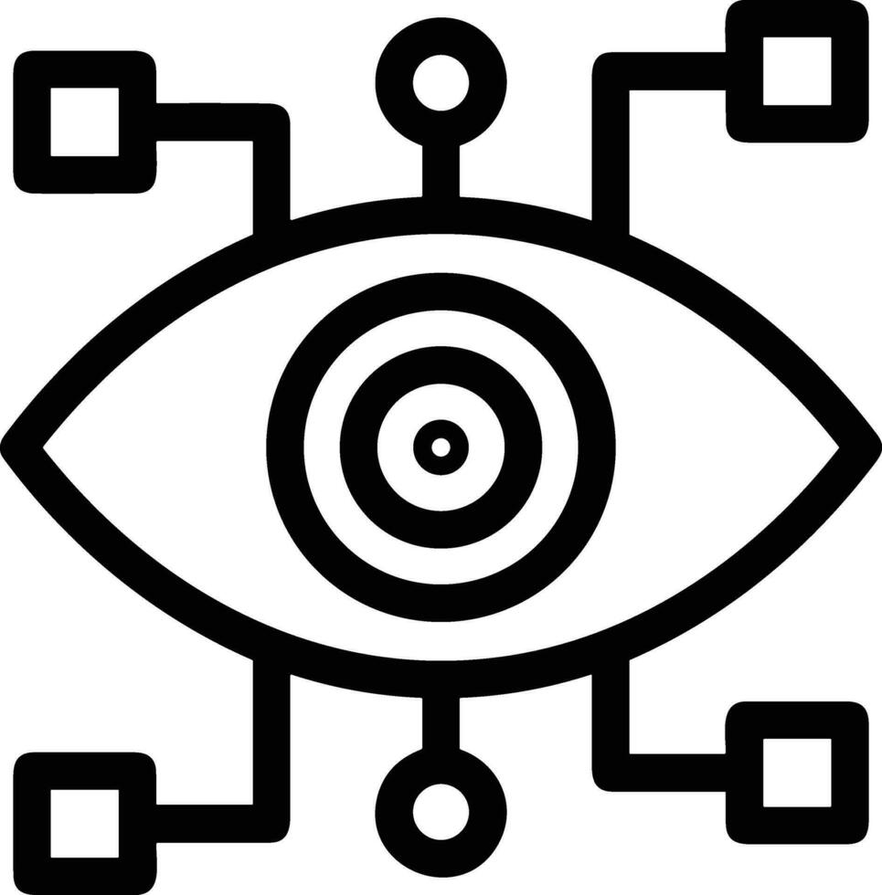 Artificial Intelligence icon symbol vector image. Illustration of the brain robot learning human smart algorithm design image.