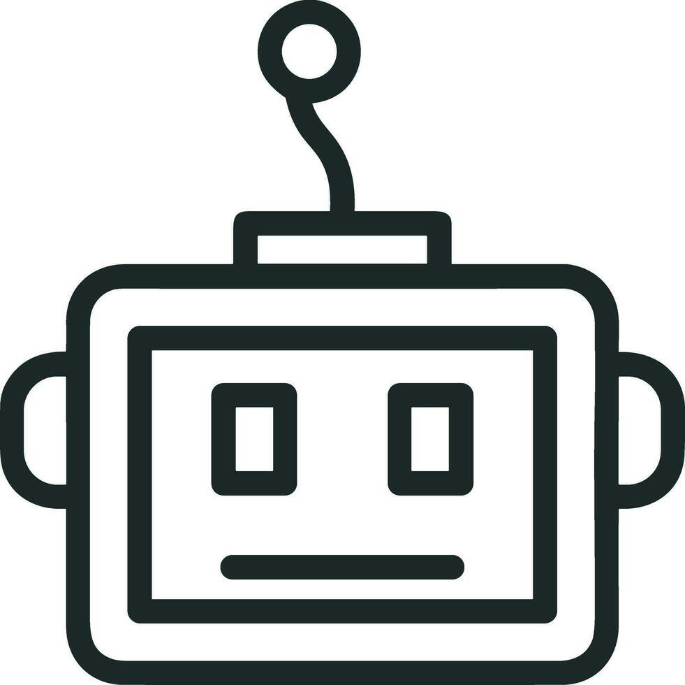 Artificial Intelligence icon symbol vector image. Illustration of the brain robot learning human smart algorithm design image.