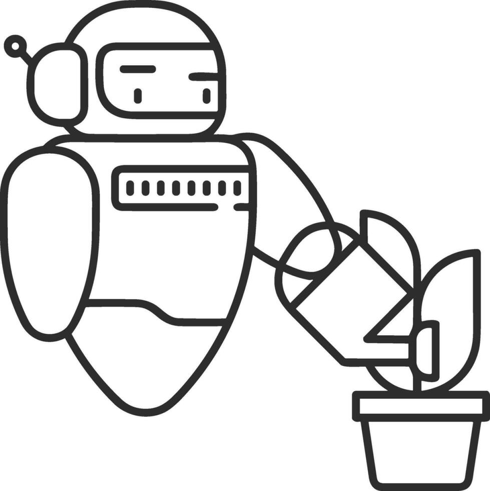 Artificial Intelligence icon symbol vector image. Illustration of the brain robot learning human smart algorithm design image.