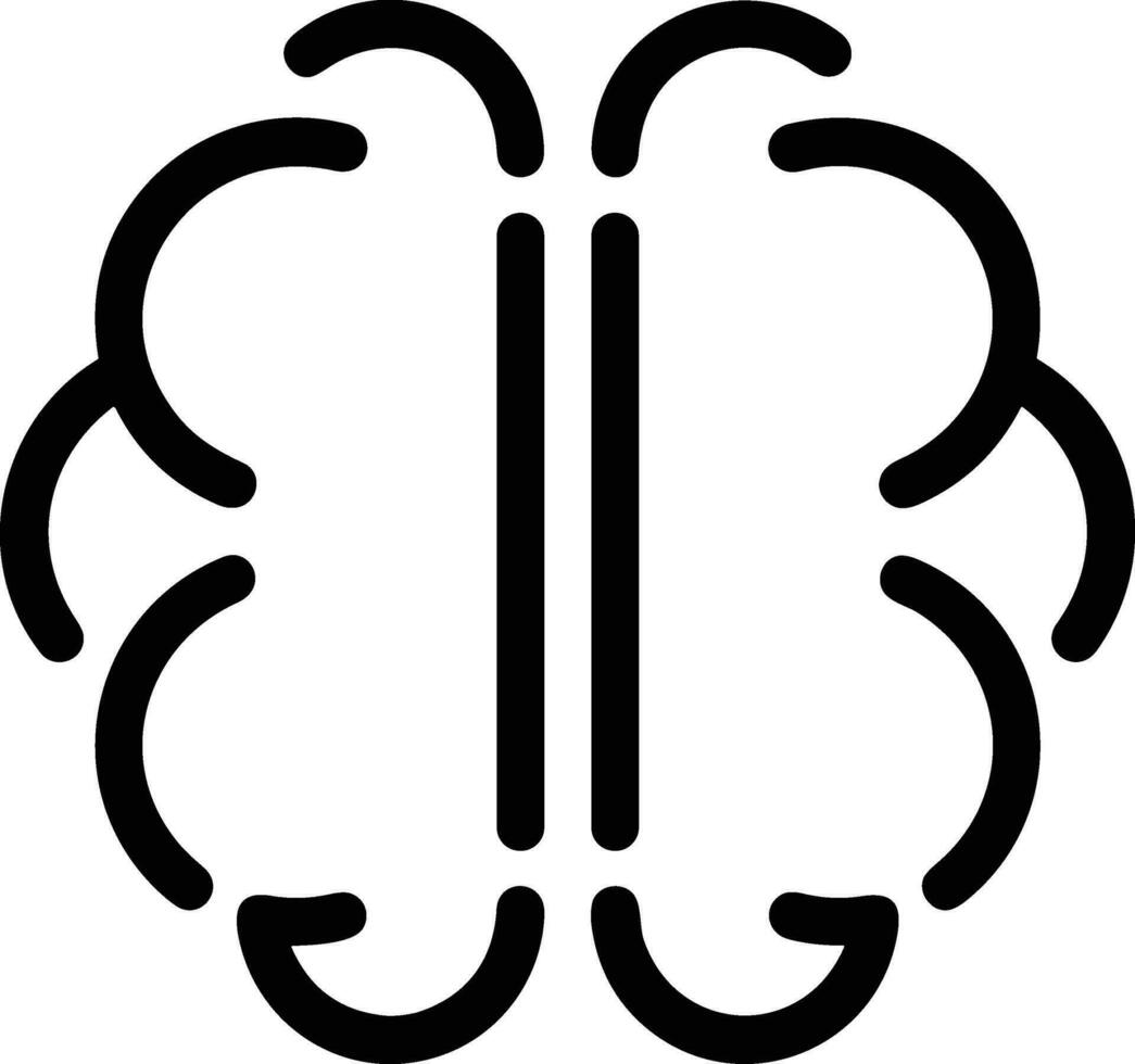 Artificial Intelligence icon symbol vector image. Illustration of the brain robot learning human smart algorithm design image.