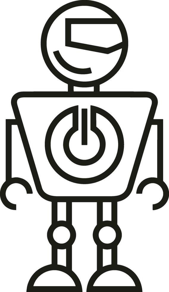 Artificial Intelligence icon symbol vector image. Illustration of the brain robot learning human smart algorithm design image.