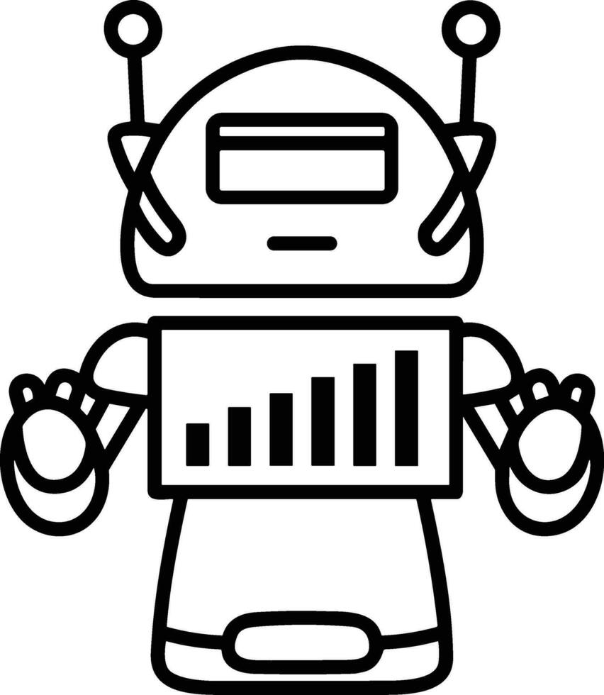 Artificial Intelligence icon symbol vector image. Illustration of the brain robot learning human smart algorithm design image.