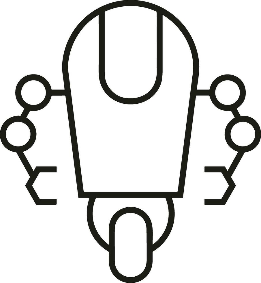 Artificial Intelligence icon symbol vector image. Illustration of the brain robot learning human smart algorithm design image.