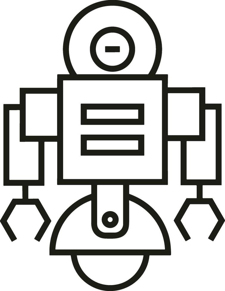 Artificial Intelligence icon symbol vector image. Illustration of the brain robot learning human smart algorithm design image.