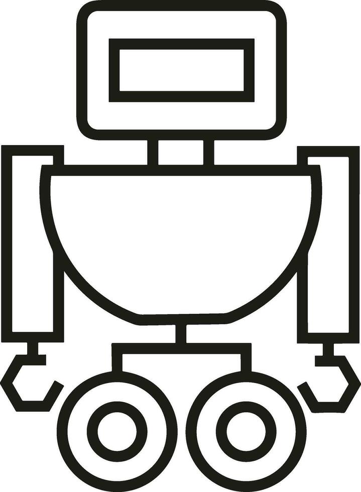 Artificial Intelligence icon symbol vector image. Illustration of the brain robot learning human smart algorithm design image.