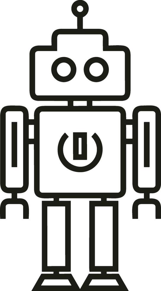 Artificial Intelligence icon symbol vector image. Illustration of the brain robot learning human smart algorithm design image.