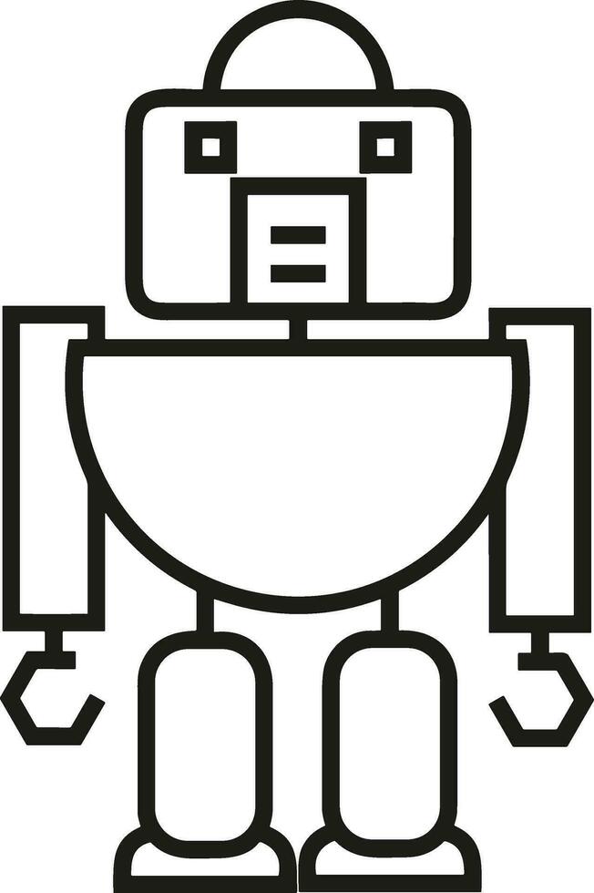 Artificial Intelligence icon symbol vector image. Illustration of the brain robot learning human smart algorithm design image.