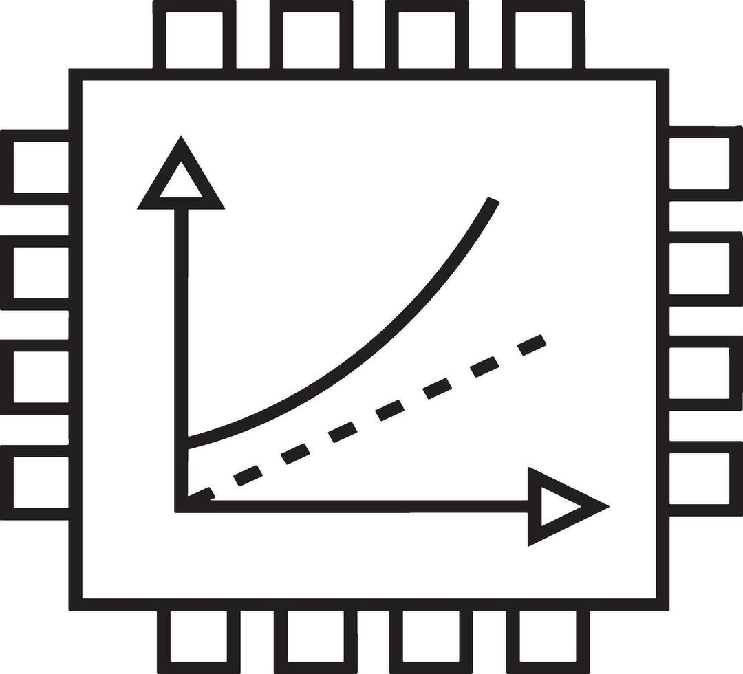 Artificial Intelligence icon symbol vector image. Illustration of the brain robot learning human smart algorithm design image.