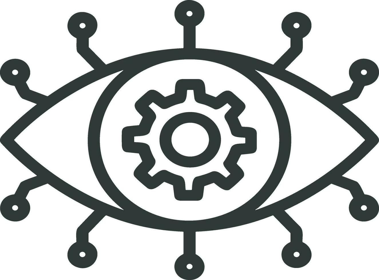 Artificial Intelligence icon symbol vector image. Illustration of the brain robot learning human smart algorithm design image.