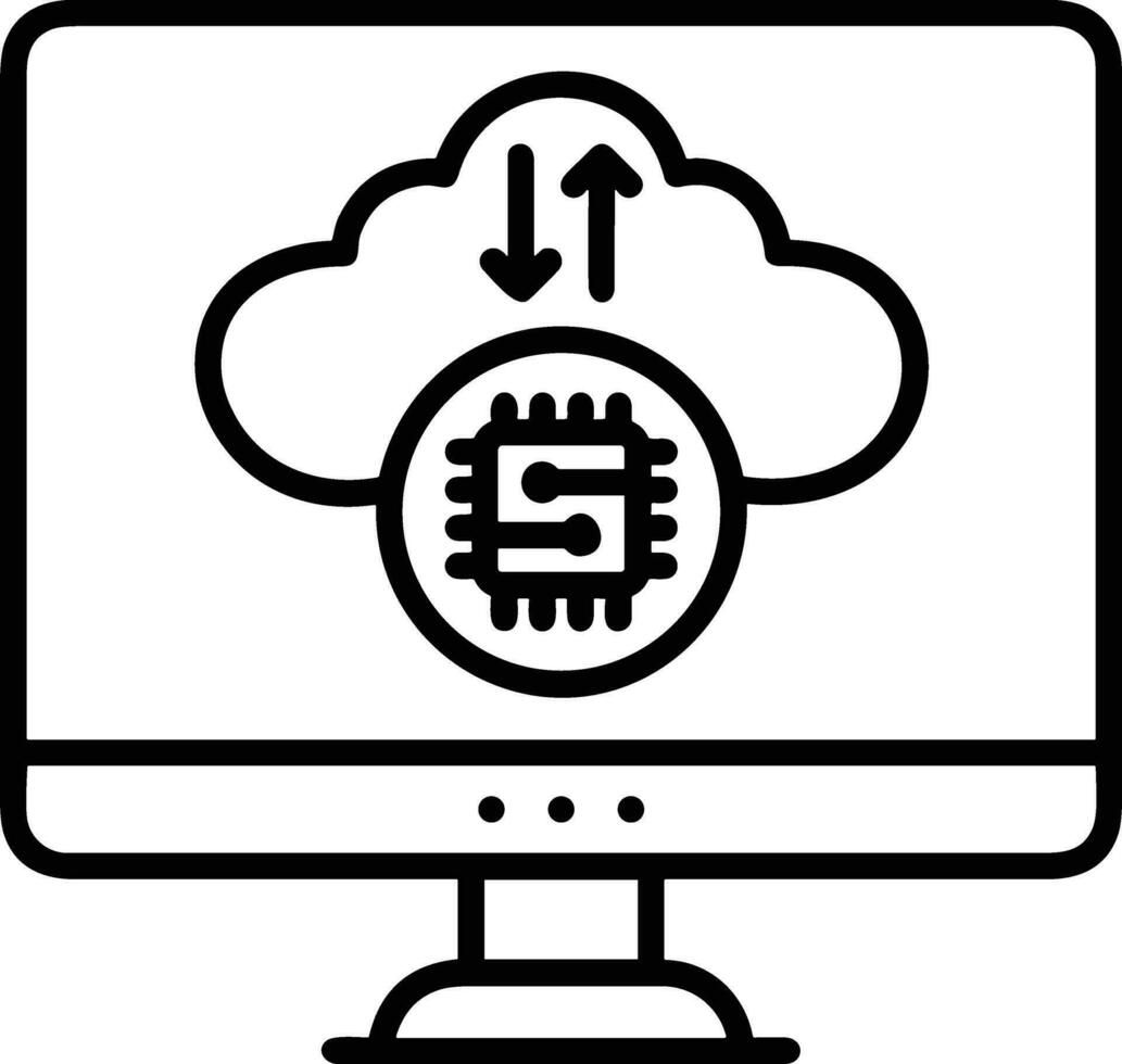 Artificial Intelligence icon symbol vector image. Illustration of the brain robot learning human smart algorithm design image.