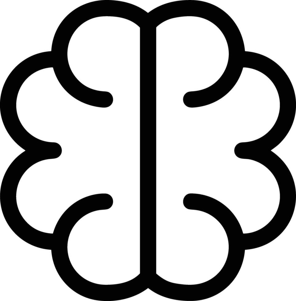 Artificial Intelligence icon symbol vector image. Illustration of the brain robot learning human smart algorithm design image.