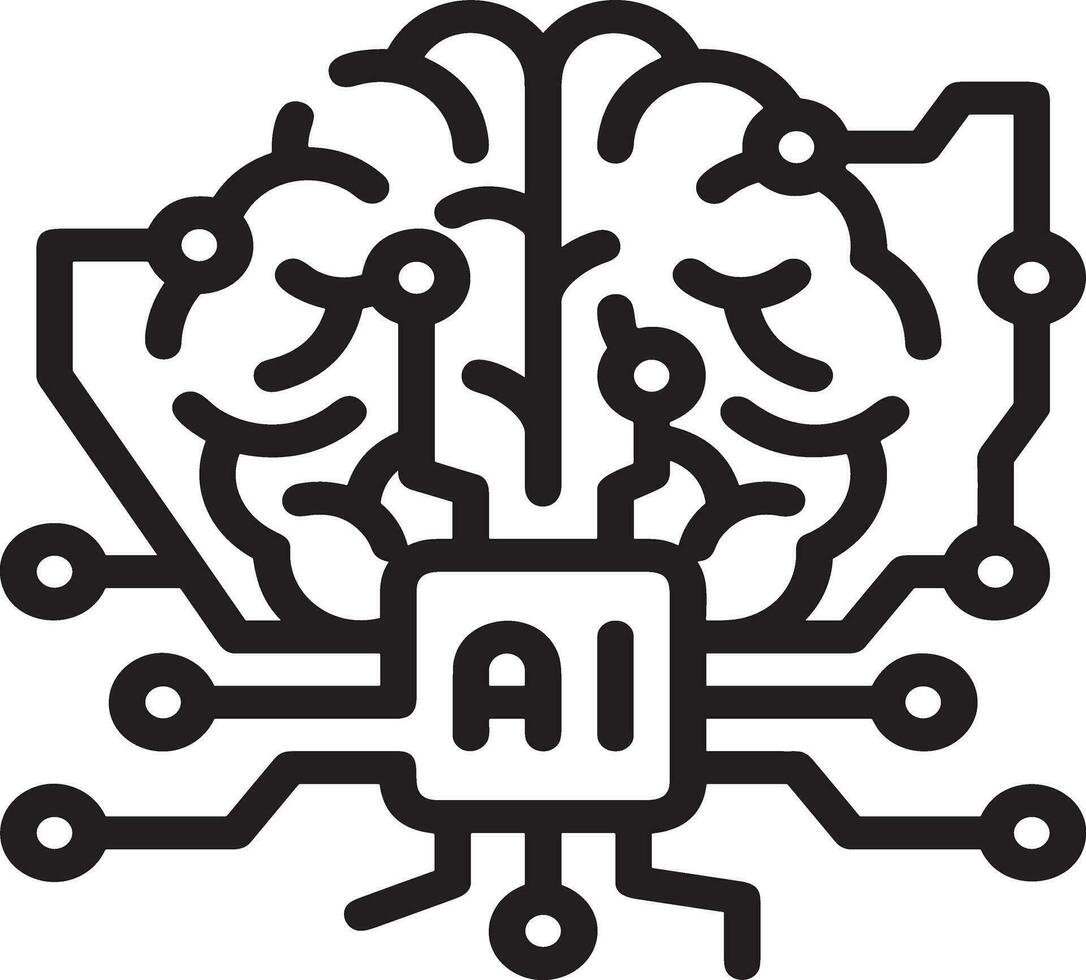 Artificial Intelligence icon symbol vector image. Illustration of the ...