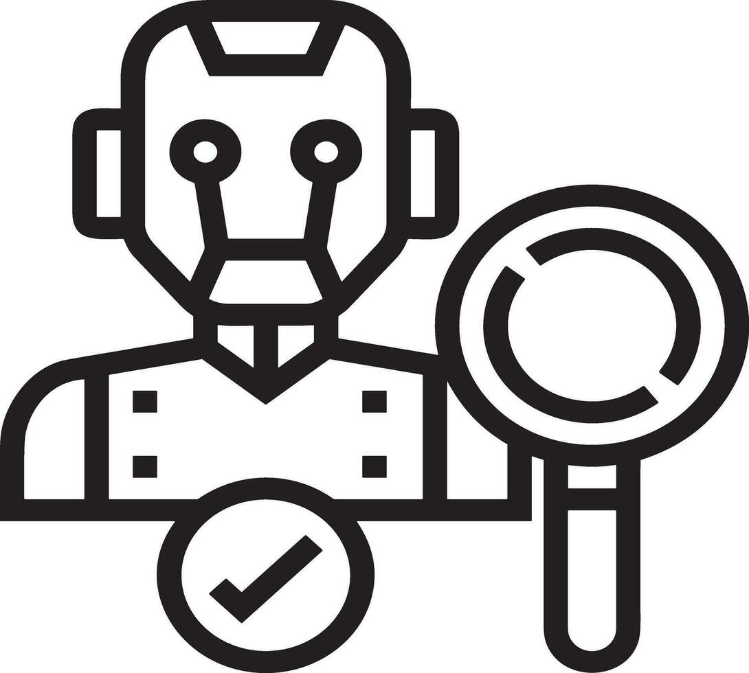 Artificial Intelligence icon symbol vector image. Illustration of the brain robot learning human smart algorithm design image.