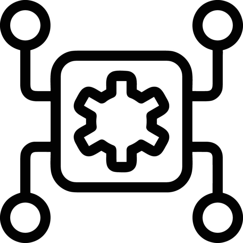Artificial Intelligence icon symbol vector image. Illustration of the brain robot learning human smart algorithm design image.