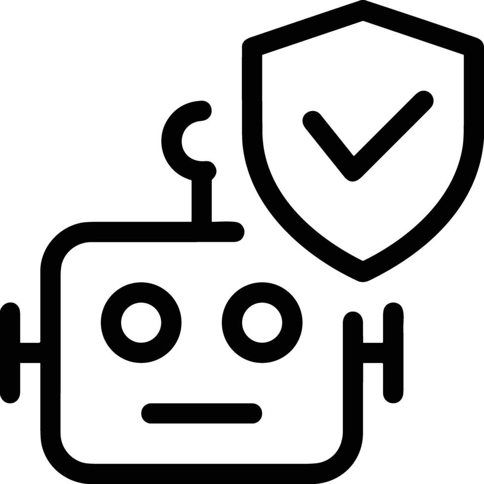 Artificial Intelligence icon symbol vector image. Illustration of the brain robot learning human smart algorithm design image.