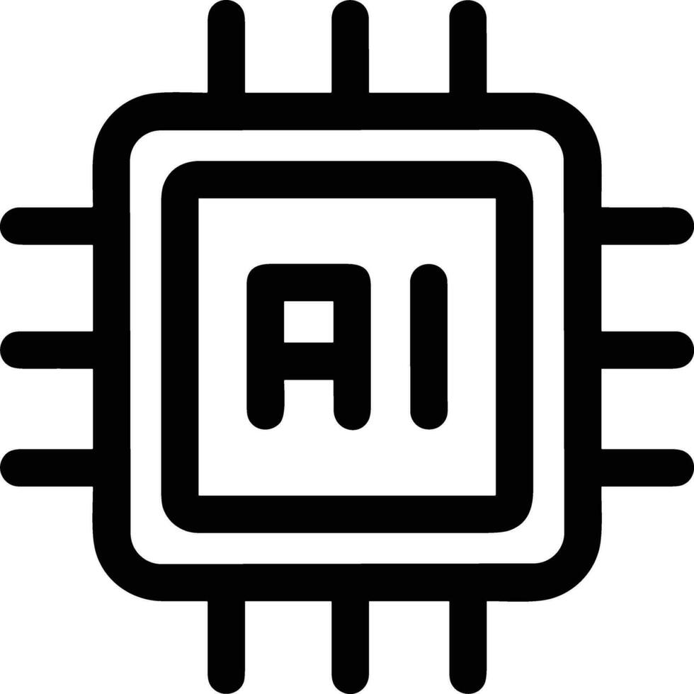 Artificial Intelligence icon symbol vector image. Illustration of the brain robot learning human smart algorithm design image.