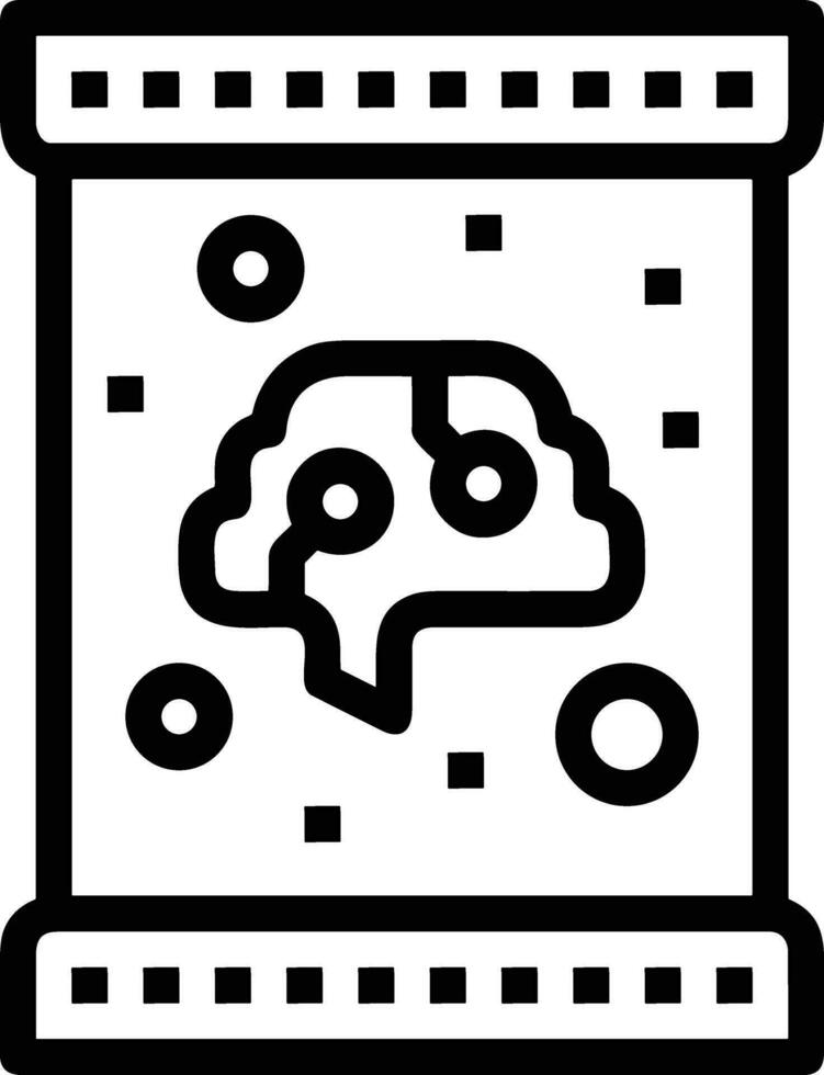 Artificial Intelligence icon symbol vector image. Illustration of the brain robot learning human smart algorithm design image.