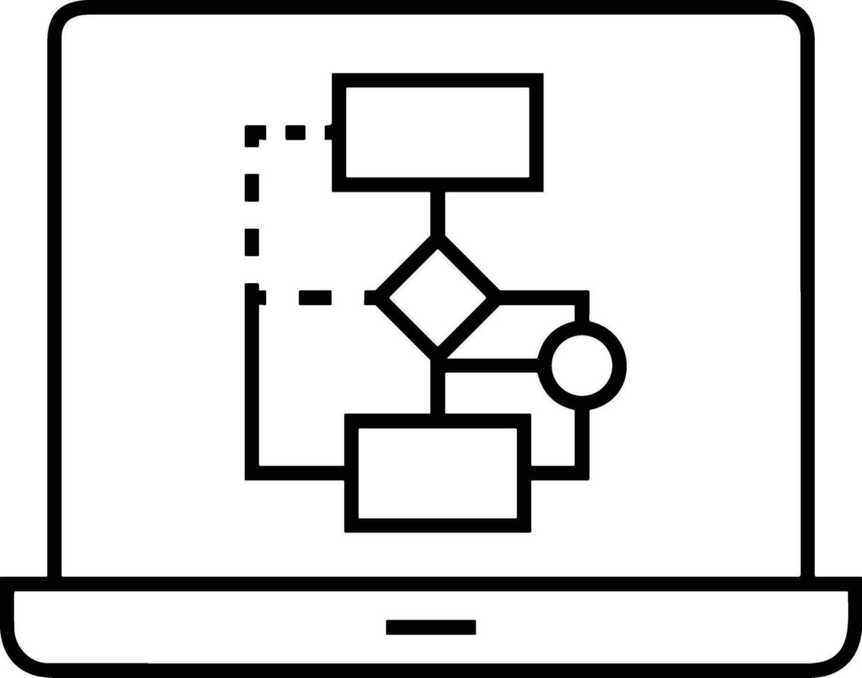 Artificial Intelligence icon symbol vector image. Illustration of the brain robot learning human smart algorithm design image.