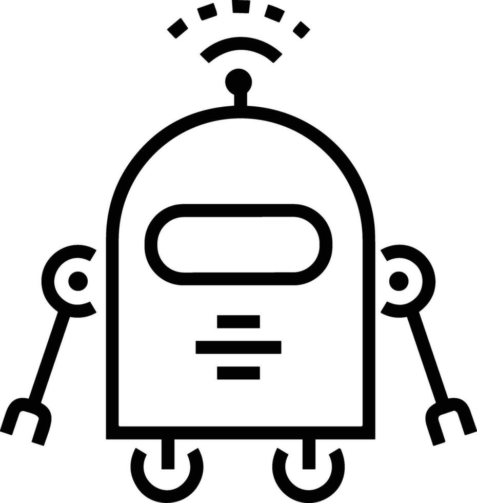 Artificial Intelligence icon symbol vector image. Illustration of the brain robot learning human smart algorithm design image.