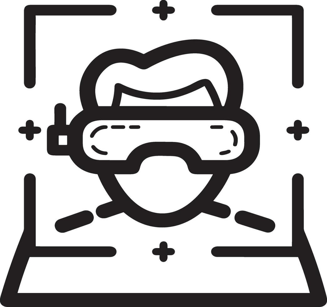 Artificial Intelligence icon symbol vector image. Illustration of the brain robot learning human smart algorithm design image.
