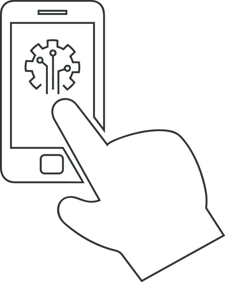 Artificial Intelligence icon symbol vector image. Illustration of the brain robot learning human smart algorithm design image.