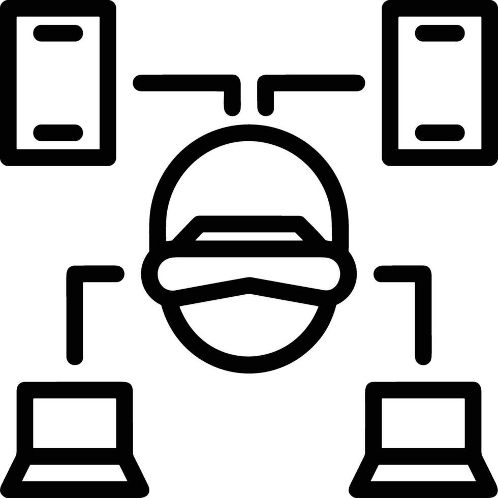 Artificial Intelligence icon symbol vector image. Illustration of the brain robot learning human smart algorithm design image.