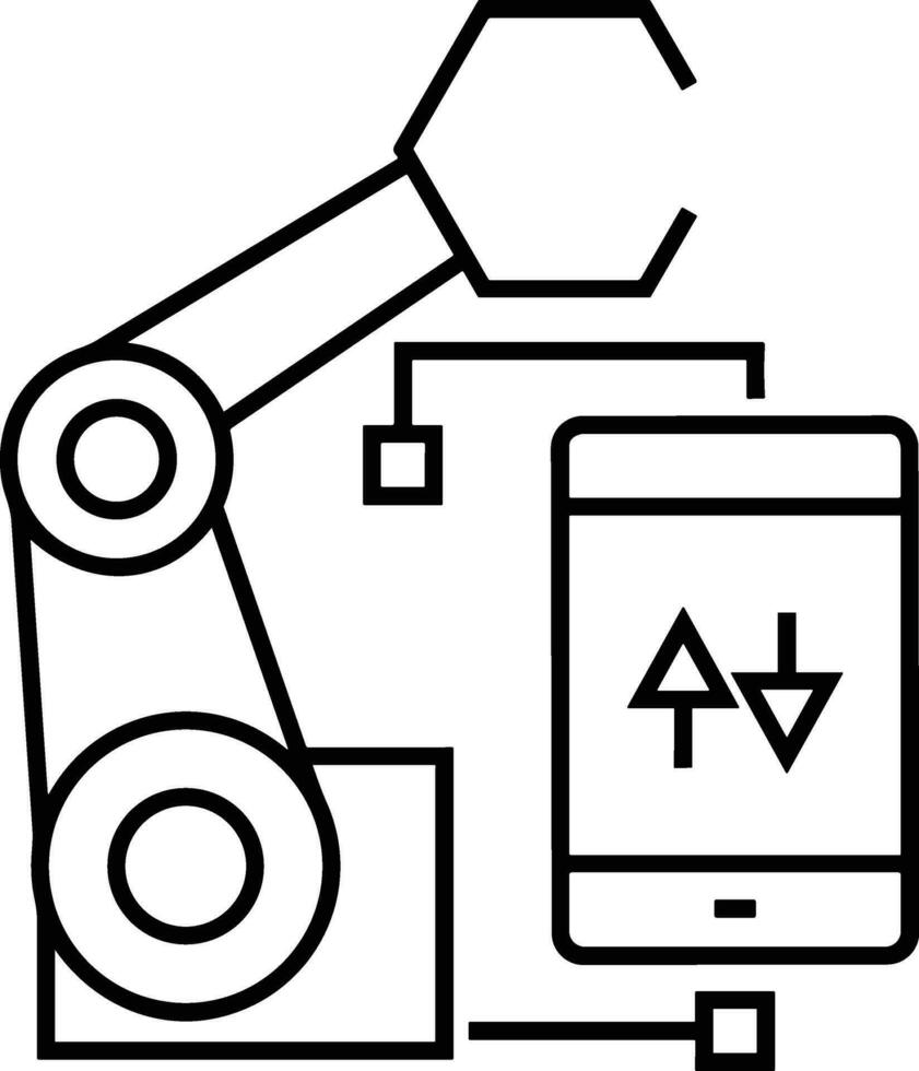 Artificial Intelligence icon symbol vector image. Illustration of the brain robot learning human smart algorithm design image.