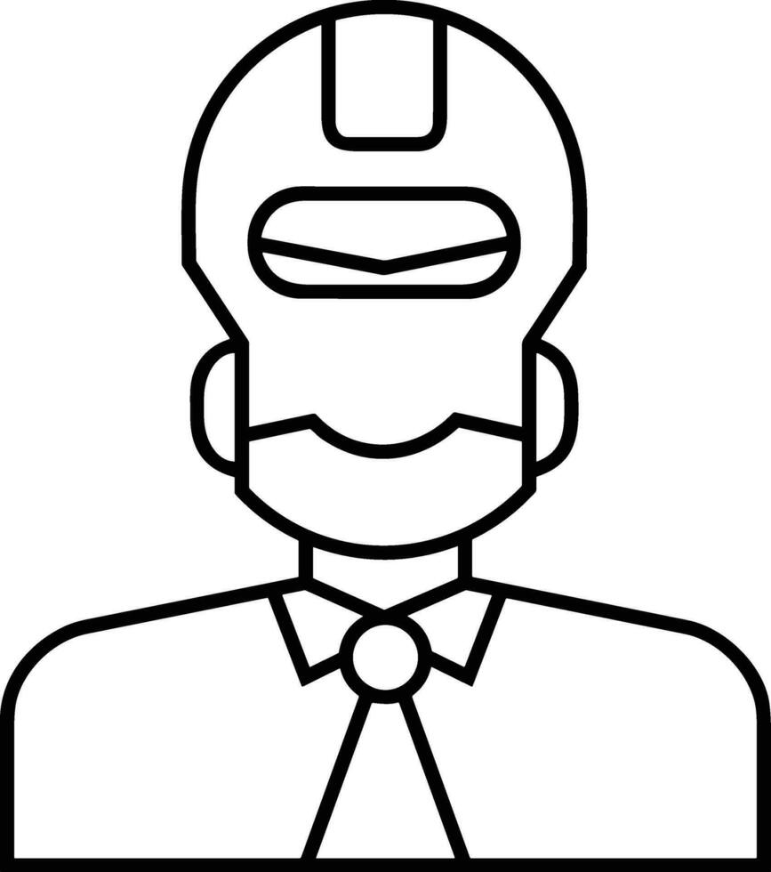Artificial Intelligence icon symbol vector image. Illustration of the brain robot learning human smart algorithm design image.
